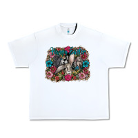 White Happy Easter Urban Heavy Tee - CowhideDigitalArt