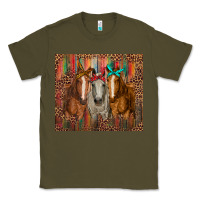 Army Green western horses with bandanas Classic Tee - RanaPortraitStore