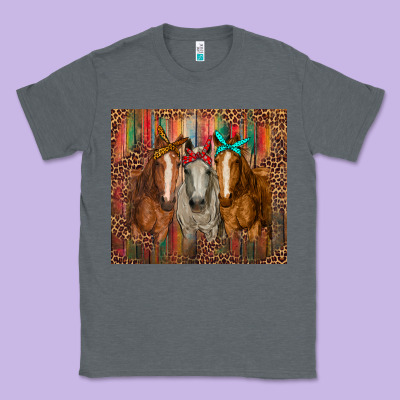 Western Horses With Bandanas Classic Tee Designed By Ranaportraitstore