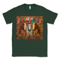 Sports Green western horses with bandanas Classic Tee - RanaPortraitStore