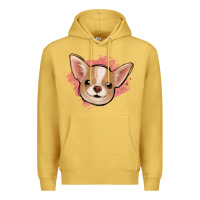 Antique Gold chihuahua pink glitter Premium Hoodie - Jasminsmagicworld