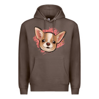 Coffee chihuahua pink glitter Premium Hoodie - Jasminsmagicworld