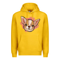 Lemon chihuahua pink glitter Premium Hoodie - Jasminsmagicworld