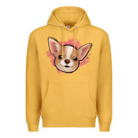 Mustard chihuahua pink glitter Premium Hoodie - Jasminsmagicworld