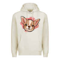 Oatmeal Heather chihuahua pink glitter Premium Hoodie - Jasminsmagicworld