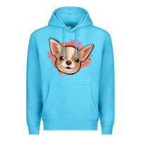 Ocean Blue chihuahua pink glitter Premium Hoodie - Jasminsmagicworld