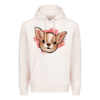 Pale Pink chihuahua pink glitter Premium Hoodie - Jasminsmagicworld