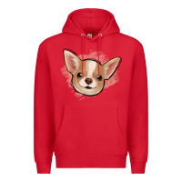 Red chihuahua pink glitter Premium Hoodie - Jasminsmagicworld