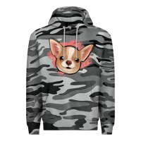 Slate Camo chihuahua pink glitter Premium Hoodie - Jasminsmagicworld