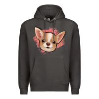 Smoke chihuahua pink glitter Premium Hoodie - Jasminsmagicworld