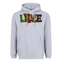 Heather Grey Christmas boots love Heavyweight Hoodie - RanaPortraitStore