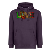 Plum Christmas boots love Heavyweight Hoodie - RanaPortraitStore