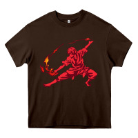 Chocolate Brown zuko Heavy Core Tee - DesigneFamous