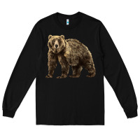 Black Brown Bear Long Sleeve Tee - LillyAllenDesigns