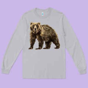 Brown Bear Long Sleeve Tee Designed By Lillyallendesigns