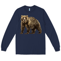Navy Brown Bear Long Sleeve Tee - LillyAllenDesigns