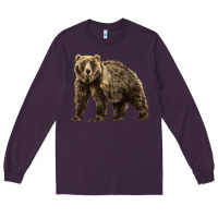 Plum Brown Bear Long Sleeve Tee - LillyAllenDesigns