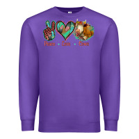 Purple Peace Love Cows Premium Sweatshirt - Jasminsmagicworld