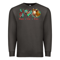 Smoke Peace Love Cows Premium Sweatshirt - Jasminsmagicworld