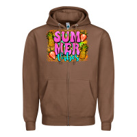 Chestnut summer vibes leopard background Zipper Hoodie - Jasminsmagicworld