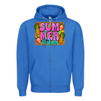 True Royal summer vibes leopard background Zipper Hoodie - Jasminsmagicworld
