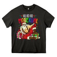 Asphalt mens ho ho ho mosexual Heavy Core Tee - DesigneFamous