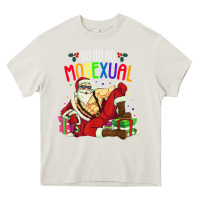 Cream mens ho ho ho mosexual Heavy Core Tee - DesigneFamous