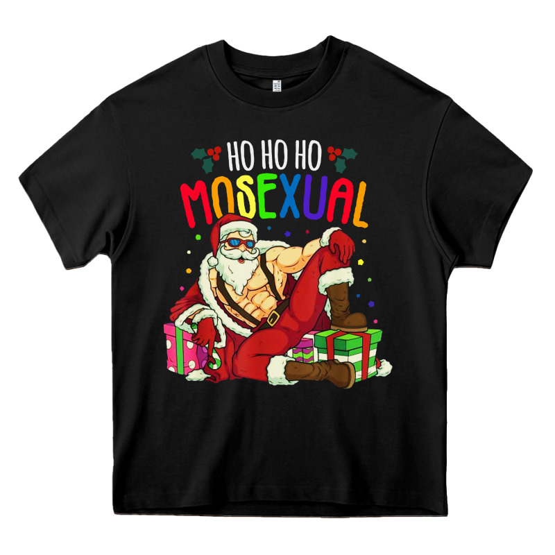 Mens Ho Ho Ho Mosexual Heavy Core Tee by DesigneFamous | Teevron