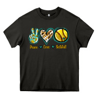 Asphalt Peace Love Softball Heavy Core Tee - Jasminsmagicworld
