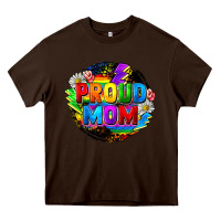 Chocolate Brown proud mom lgbt Heavy Core Tee - FaDigitalArtStudio