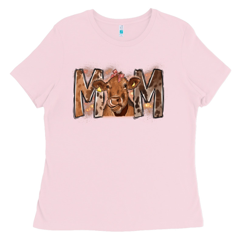 Rodeo Mom Cow Ladies Tee by CowhideDigitalArt | Teevron