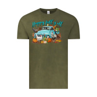 Vintage Olive Happy Fall Y'all Vintage Tee - LillyAllenDesigns
