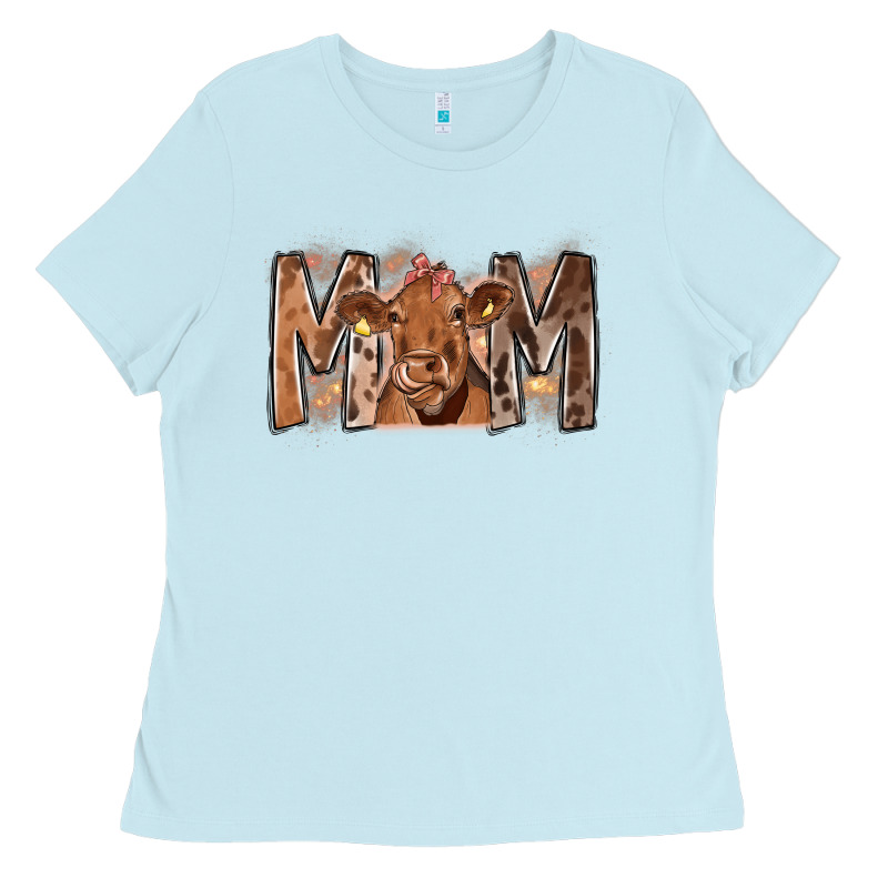 Rodeo Mom Cow Ladies Tee by CowhideDigitalArt | Teevron