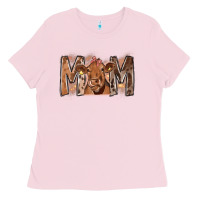 Bubblegum Pink Rodeo Mom Cow Ladies Tee - CowhideDigitalArt
