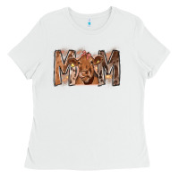 White Rodeo Mom Cow Ladies Tee - CowhideDigitalArt