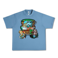 Pebble Blue Happy Easter Urban Heavy Tee - CowhideDigitalArt
