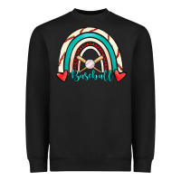 Black Baseball Rainbow Heavyweight Sweatshirt - RanaPortraitStore