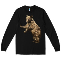 Black Brown Bear Cub Long Sleeve Tee - LillyAllenDesigns