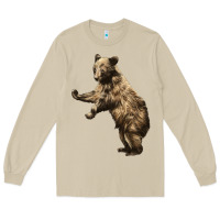 Mushroom Brown Bear Cub Long Sleeve Tee - LillyAllenDesigns