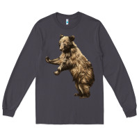 Smoke Brown Bear Cub Long Sleeve Tee - LillyAllenDesigns