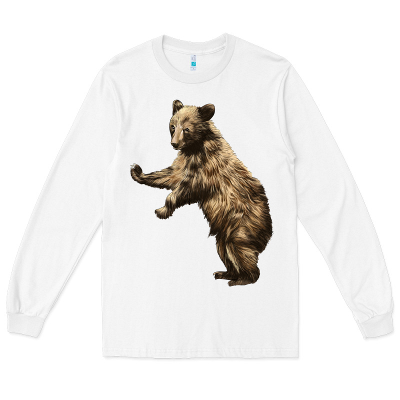 Brown Bear Cub Long Sleeve Tee by LillyAllenDesigns | Teevron