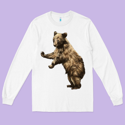 Brown Bear Cub Long Sleeve Tee Designed By Lillyallendesigns