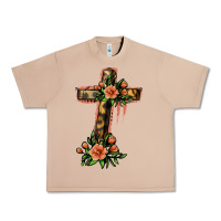 Burro Flower Cross Urban Heavy Tee - Jasminsmagicworld