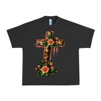 Pigment Black Flower Cross Urban Heavy Tee - Jasminsmagicworld
