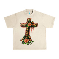 Sandshell Flower Cross Urban Heavy Tee - Jasminsmagicworld
