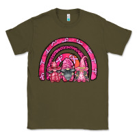 Army Green breast cancer rainbow gnomes Classic Tee - FaDigitalArtStudio