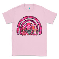 Bubblegum Pink breast cancer rainbow gnomes Classic Tee - FaDigitalArtStudio