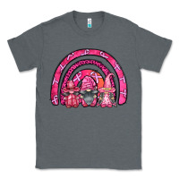 Charcoal Heather breast cancer rainbow gnomes Classic Tee - FaDigitalArtStudio