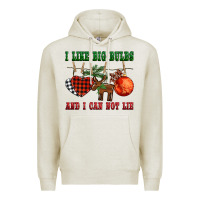 Oatmeal Heather i like big bulbs and i can not lie Premium Hoodie - BarkalooDesign