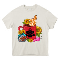 Cream Western Football Coffee cup Heavy Core Tee - FaDigitalArtStudio